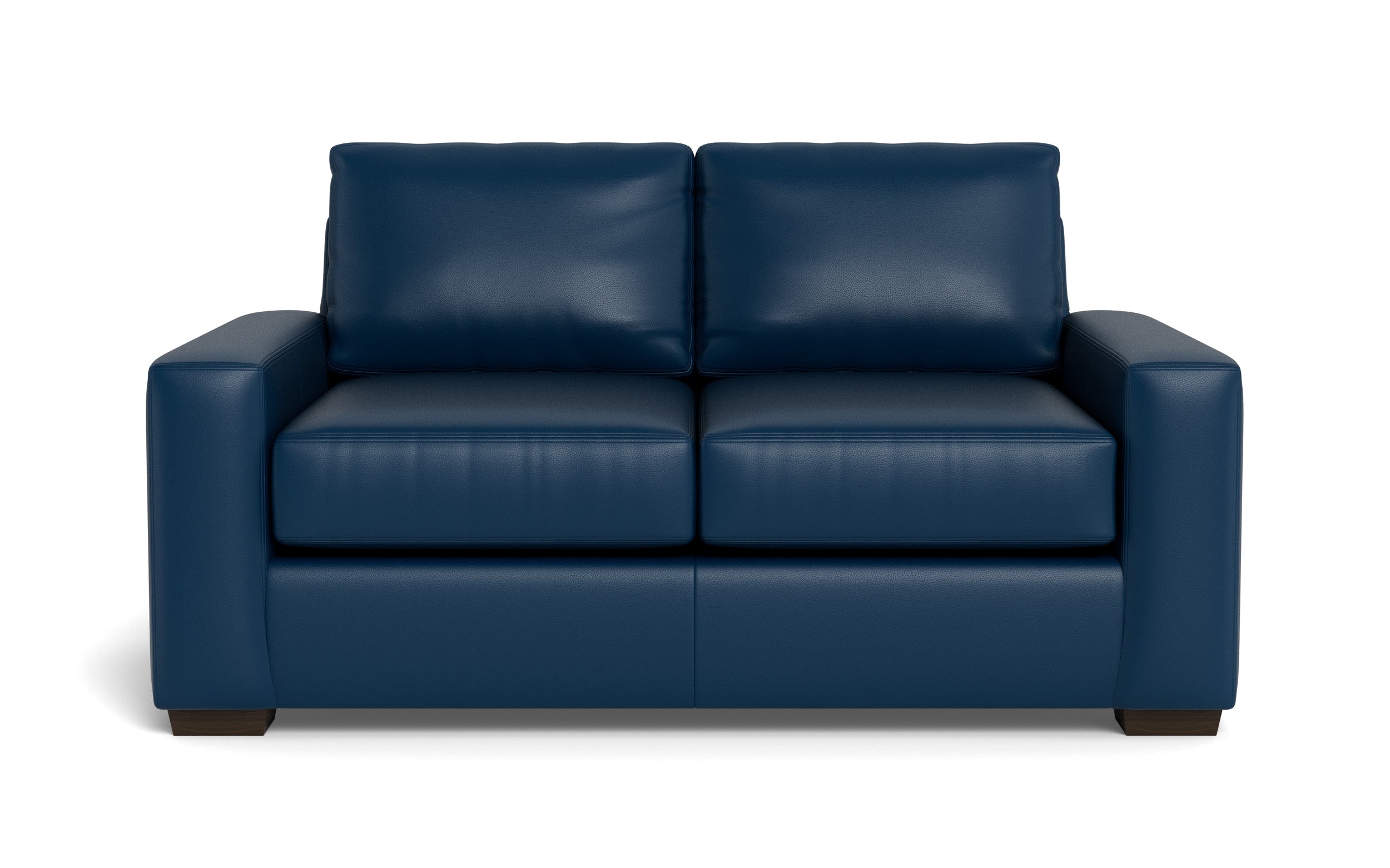 Kai Leather Loveseat-Leather Sofa-Tribeca Cobalt-MAK Modern
