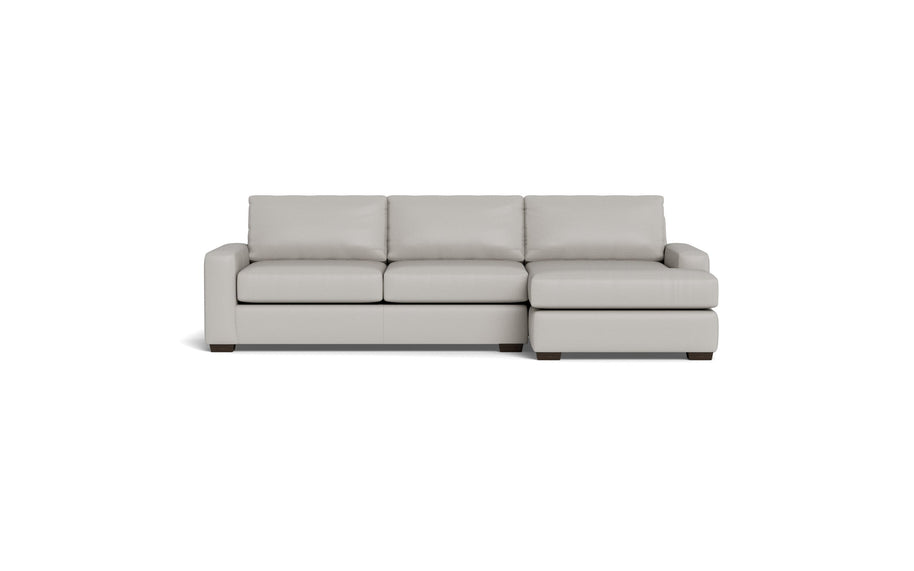 Kai Leather Right Chaise Sectional-Leather Sofa-Tribeca Chelsea-MAK Modern