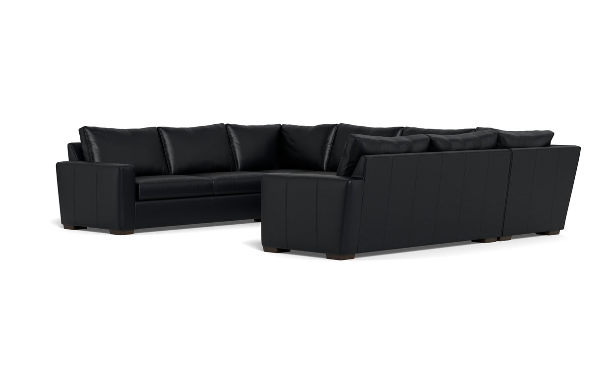 Alexa Leather U Sectional-Leather Sofa-Tribeca Black Leather-MAK Modern