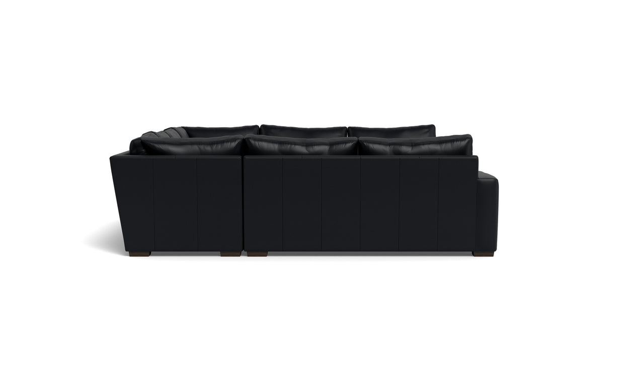 Alexa Leather U Sectional-Leather Sofa-Tribeca Black Leather-MAK Modern