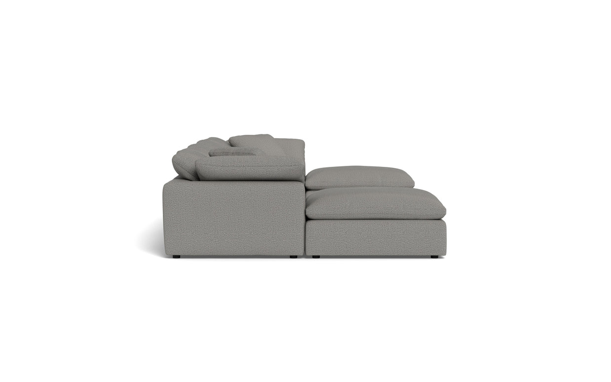 Kooper 4pc Sectional With Double Ottoman-Alley Pepper-MAK Modern