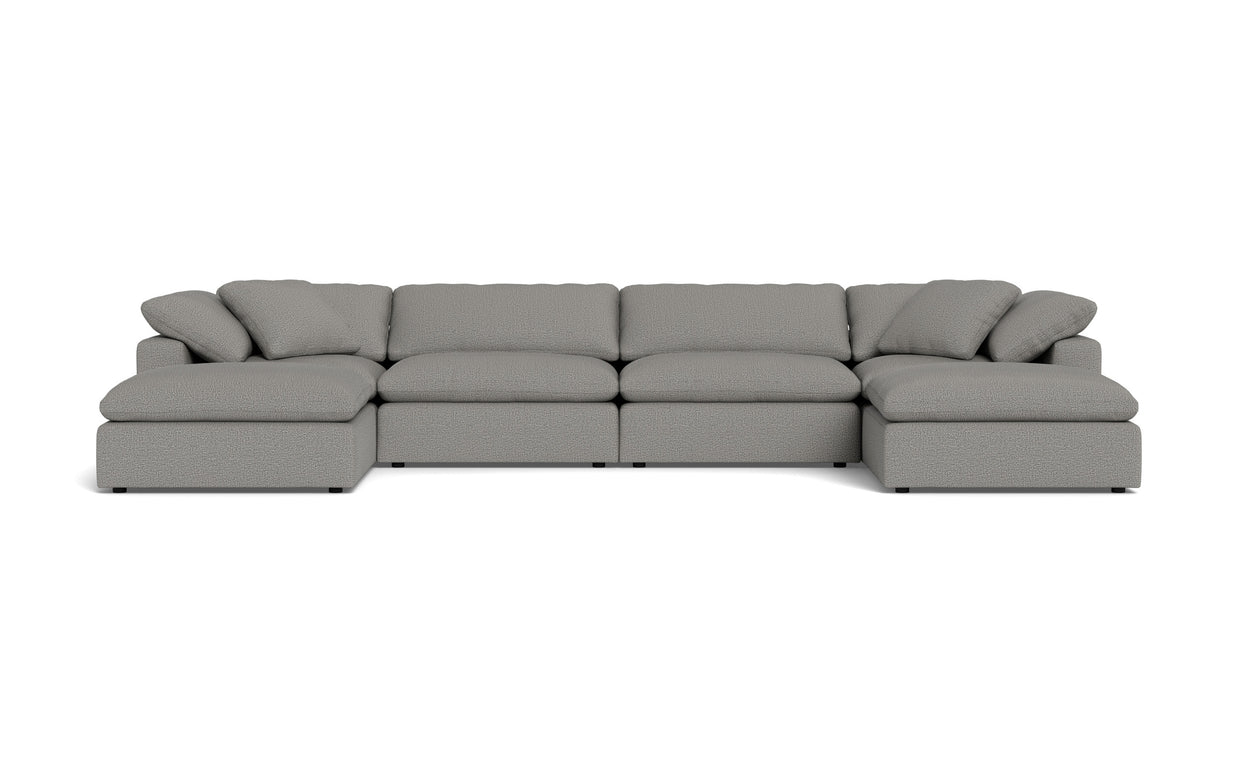 Kooper 4pc Sectional With Double Ottoman-Alley Pepper-MAK Modern