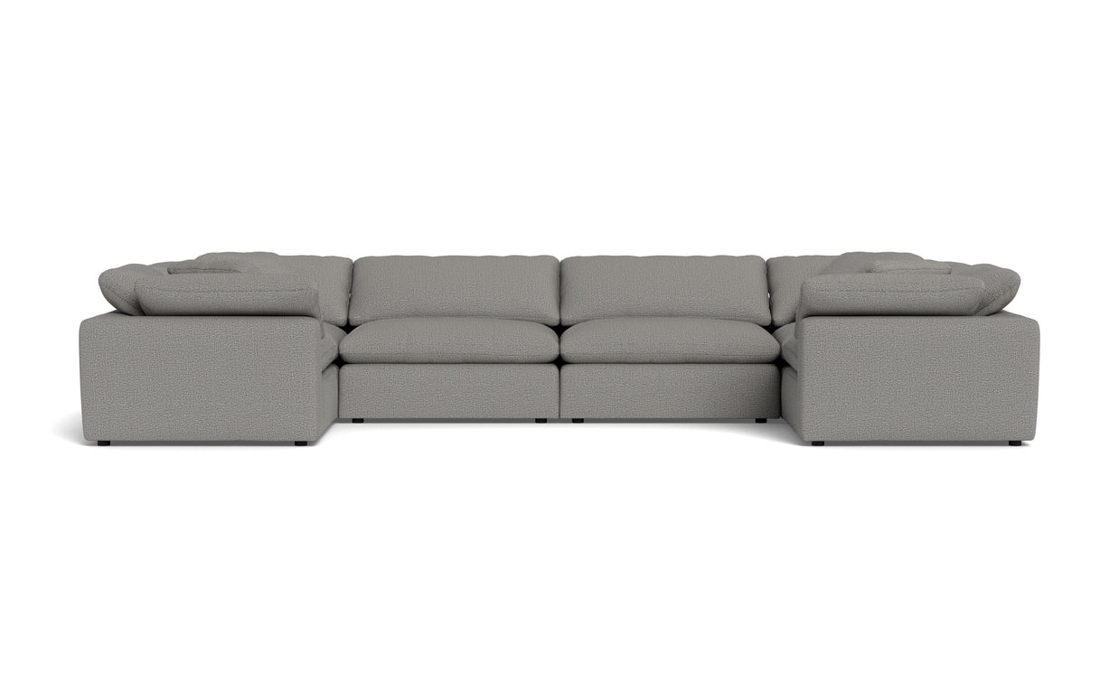 Kooper 4 Corner U Sectional-Alley Pepper-MAK Modern