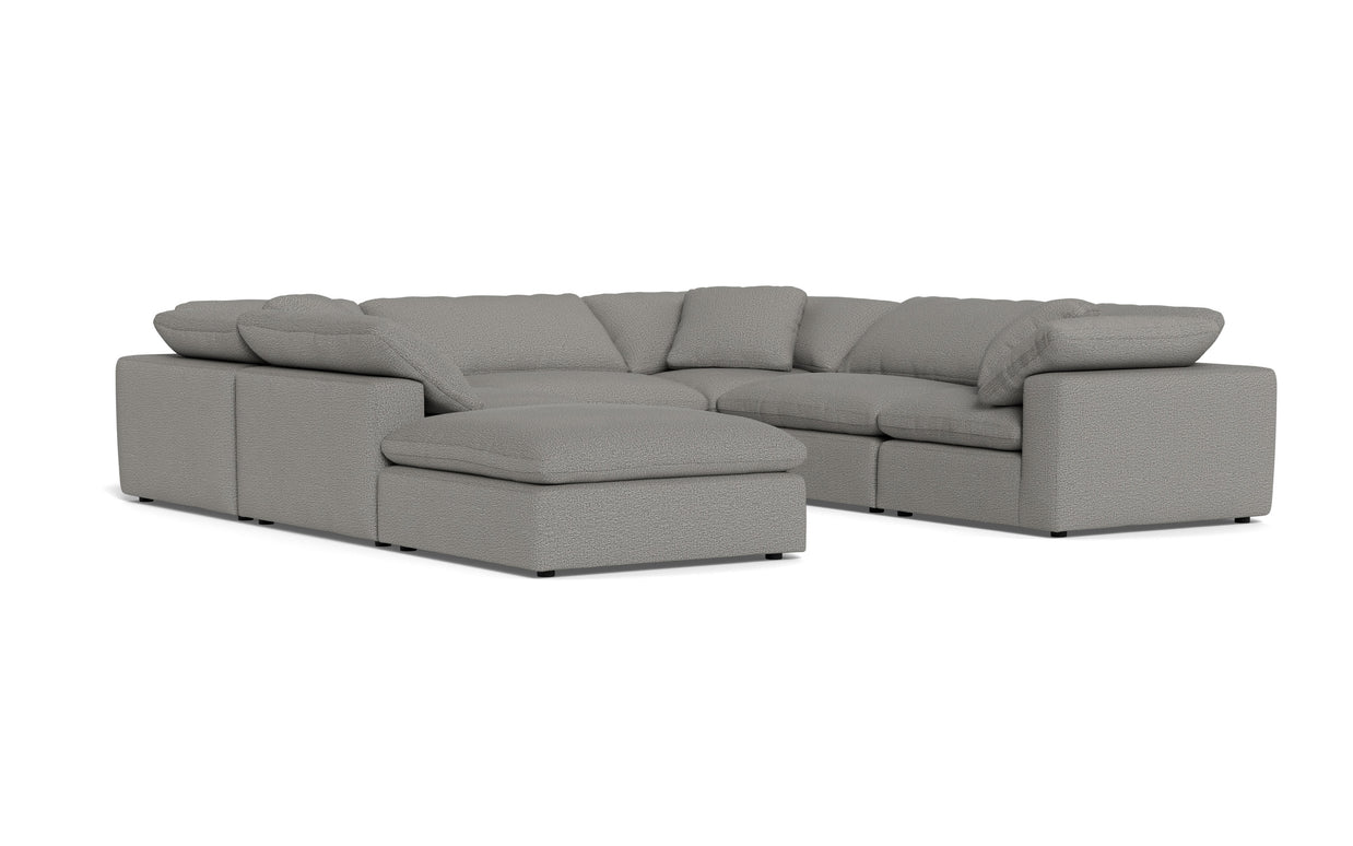 Kooper 6pc Sectional With Ottoman-Alley Pepper-MAK Modern