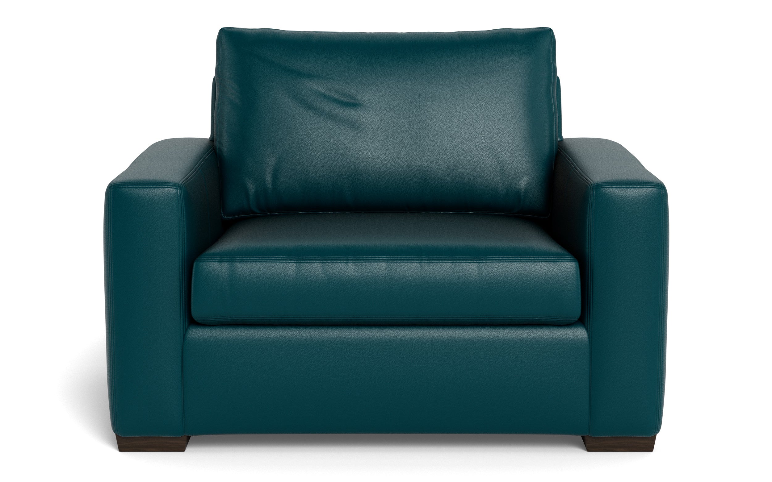 Alexa Leather Arm Chair-Leather Sofa-Tribeca Lagoon-MAK Modern