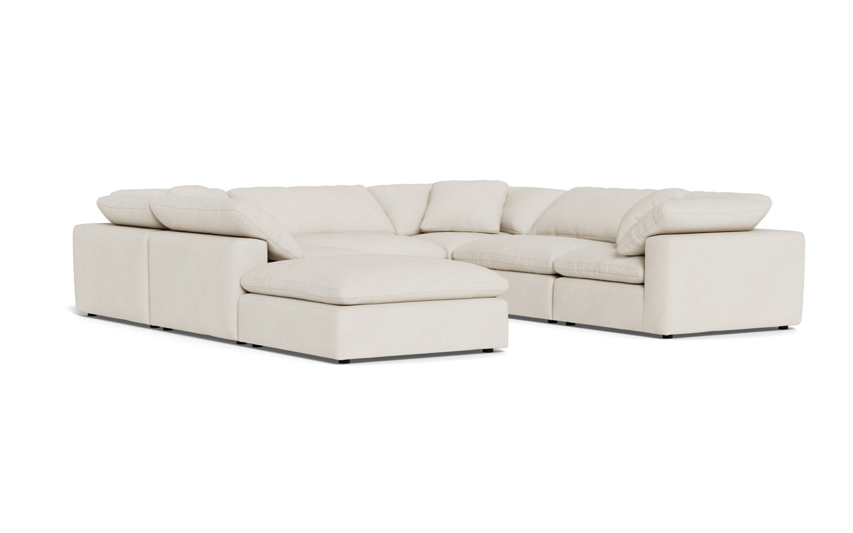 Kooper 6pc Sectional With Ottoman-Curious Snow-MAK Modern