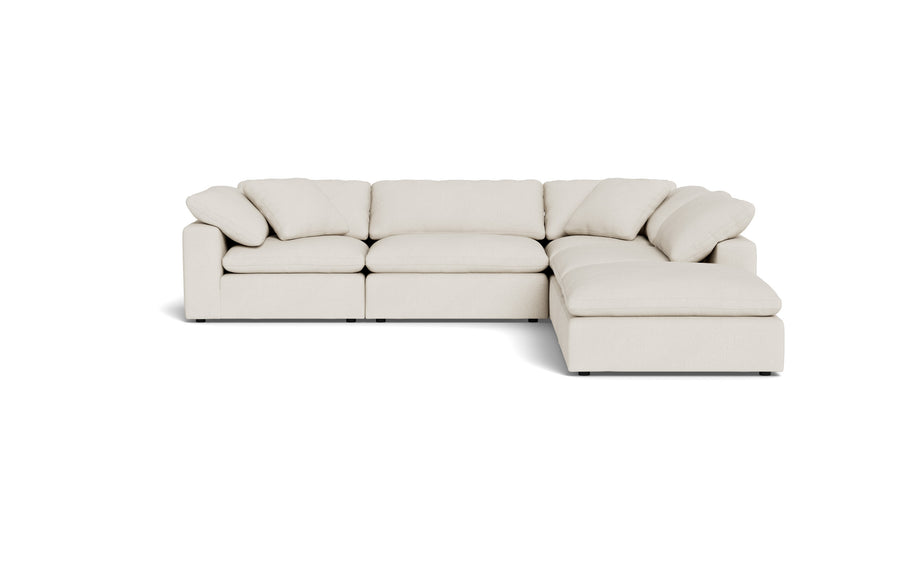 Kooper Modular Sectional w Ottoman-Fabric Sectional-Curious Snow-MAK Modern