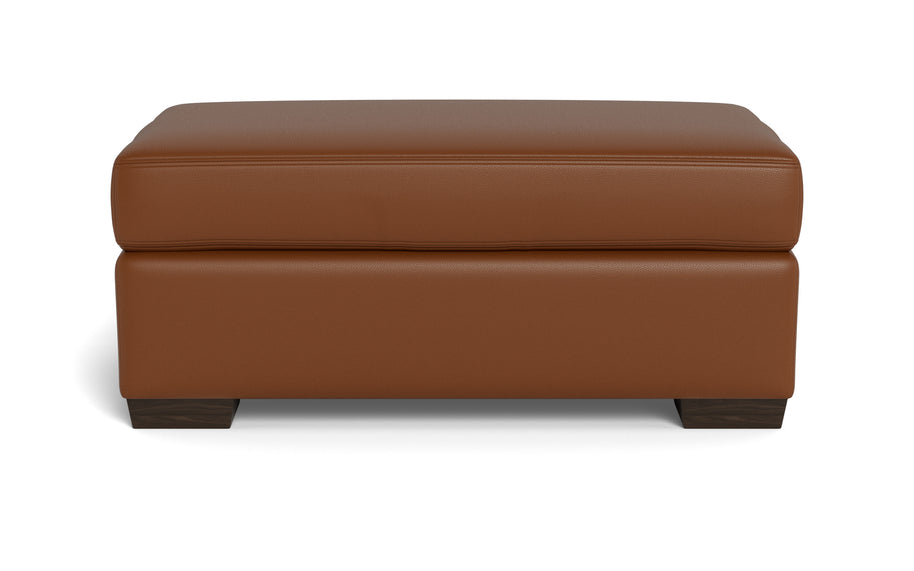 Alexa Leather Ottoman-Leather Sofa-Tribeca Chestnut Leather-MAK Modern