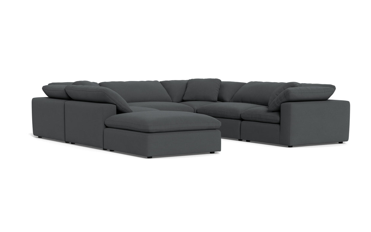 Kooper 6pc Sectional With Ottoman-Peyton Pepper-MAK Modern
