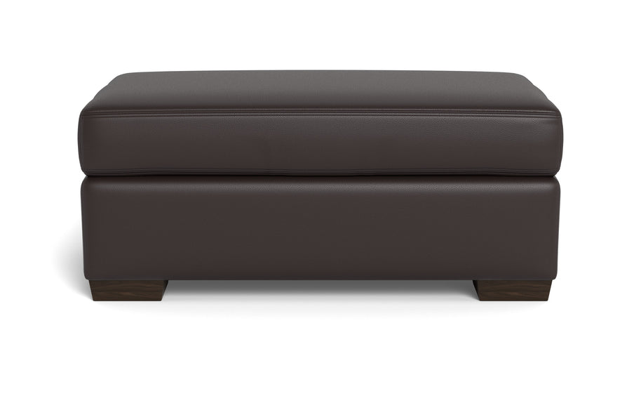 Alexa Leather Ottoman-Leather Sofa-Tribeca Quarry Leather-MAK Modern