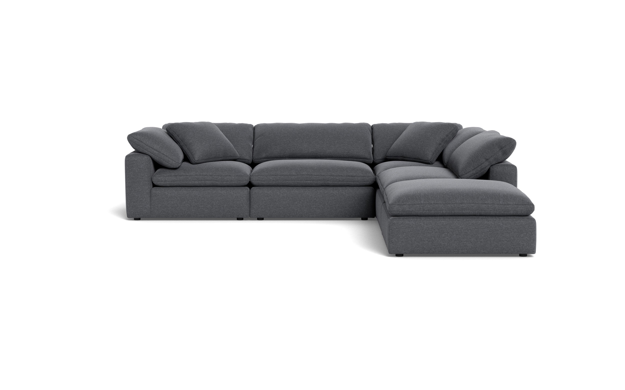 Kooper Modular Sectional w Ottoman-Fabric Sectional-Bennett Charcoal-MAK Modern