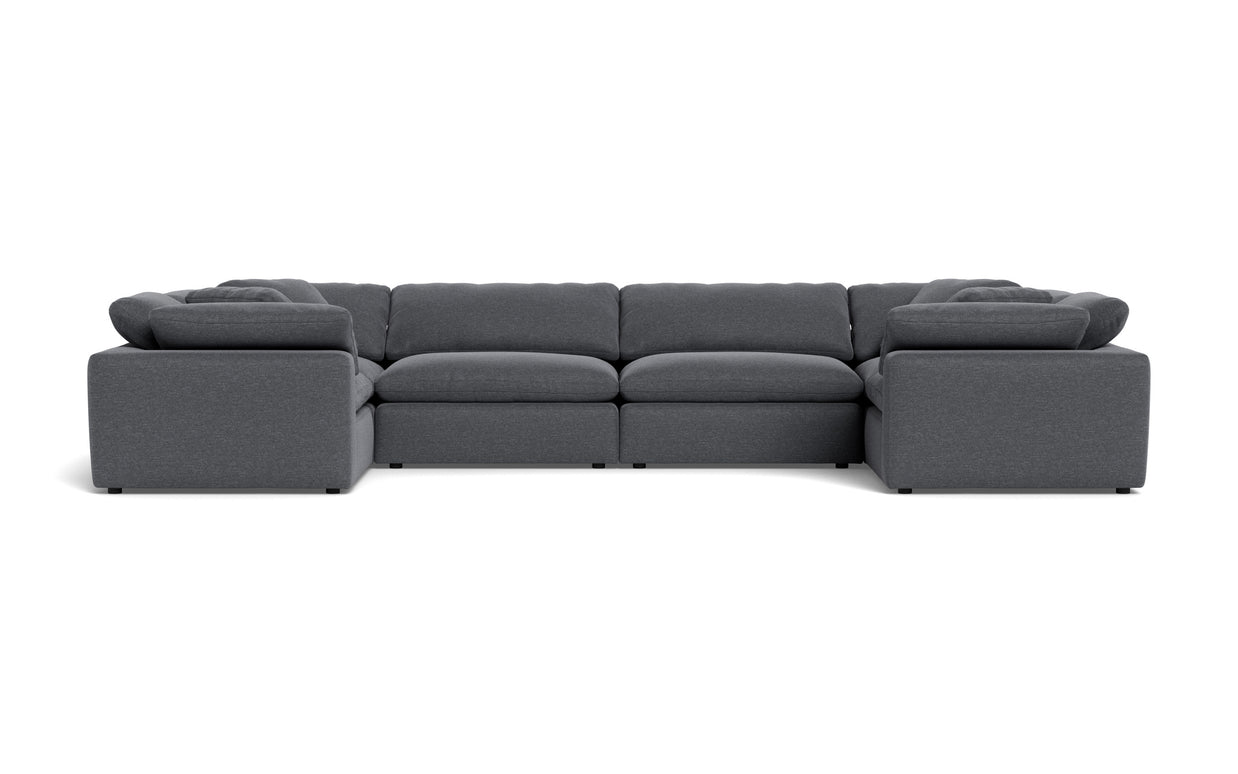Kooper 4 Corner U Sectional-Bennett Charcoal-MAK Modern