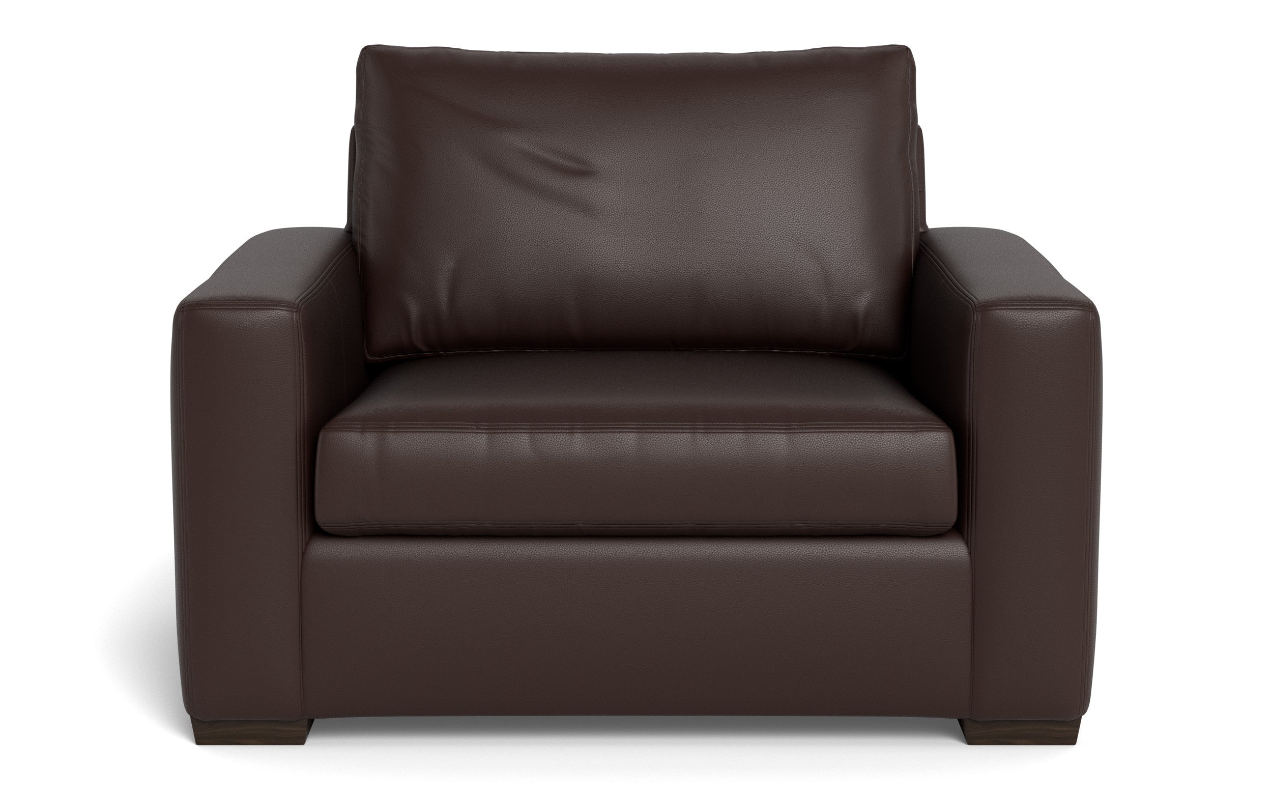 Alexa Leather Arm Chair-Leather Sofa-Tribeca Espresso Leather-MAK Modern