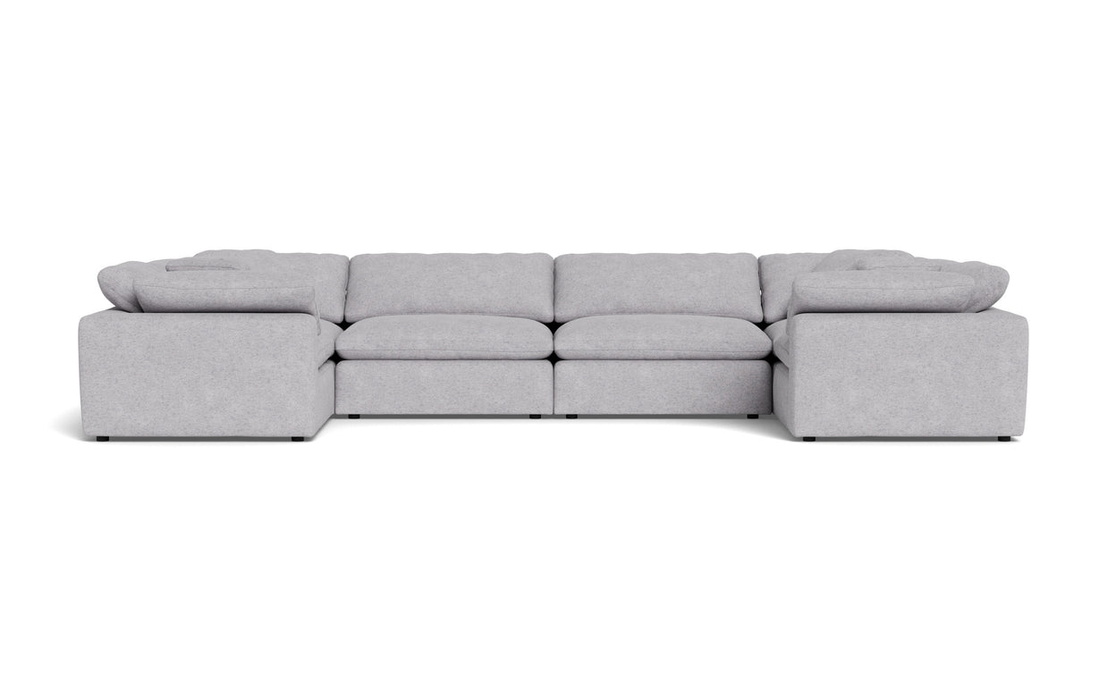 Kooper 4 Corner U Sectional-Travis Pewter-MAK Modern