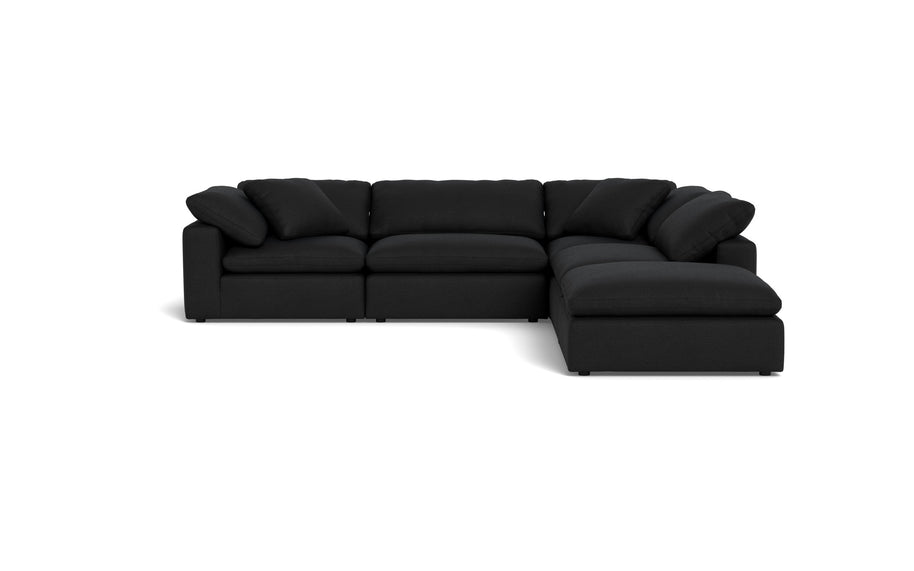 Kooper Modular Sectional w Ottoman-Fabric Sectional-Merit Onyx-MAK Modern