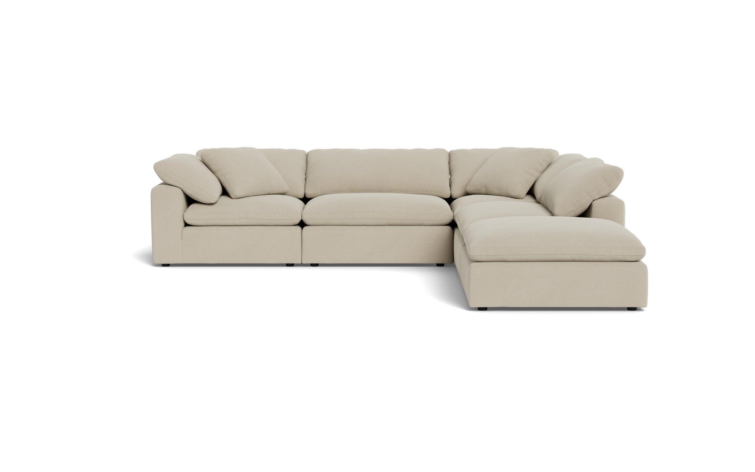 Kooper Modular Sectional w Ottoman-Fabric Sectional-Curious Pearl-MAK Modern