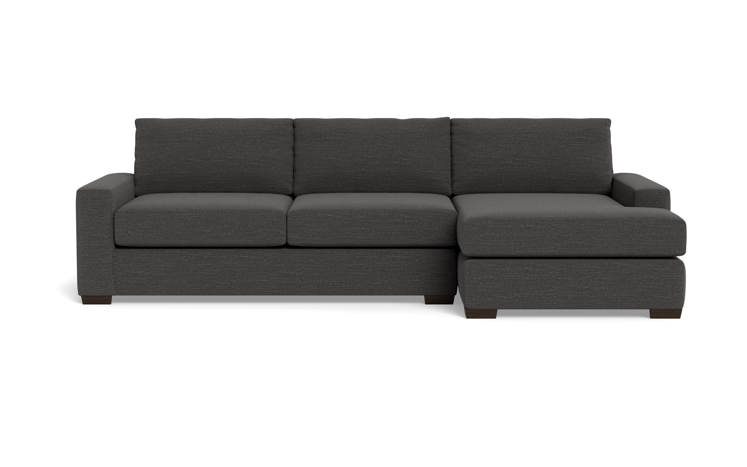 Kai Right Chaise Sectional-Fabric Sofa-Curious Charcoal-MAK Modern