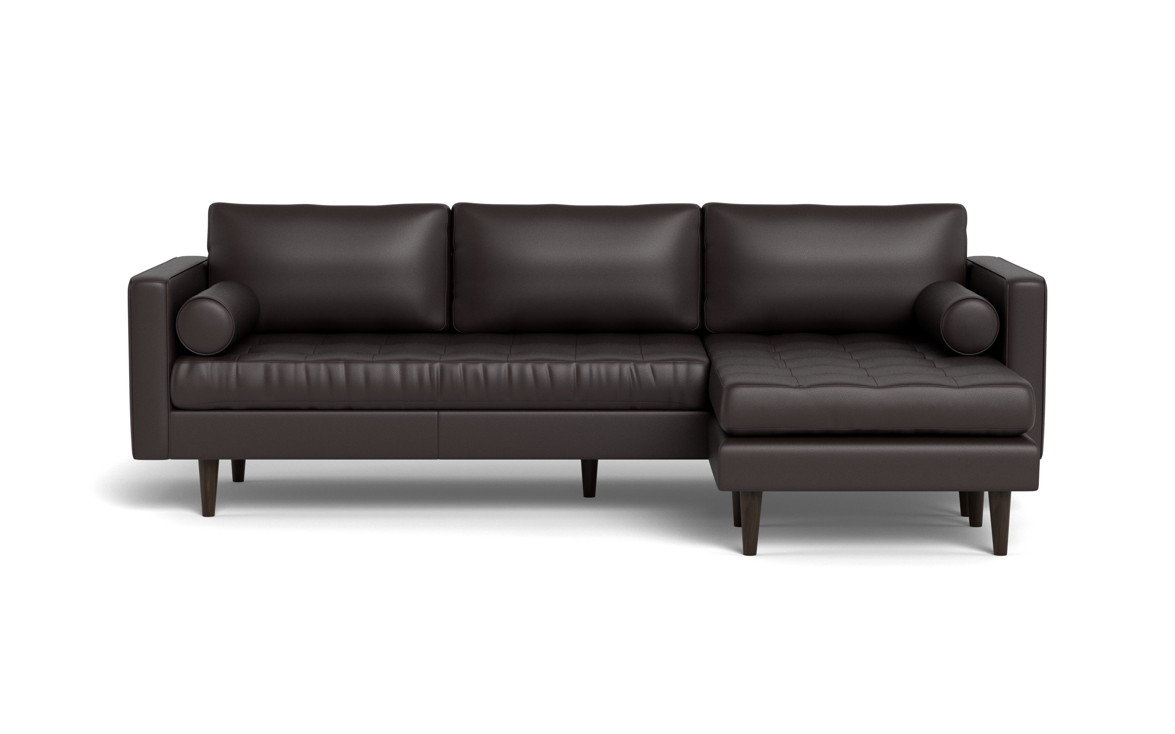 Ayden Leather Reversible Sofa Chaise-Leather Sectional-Tribeca Quarry Leather-MAK Modern