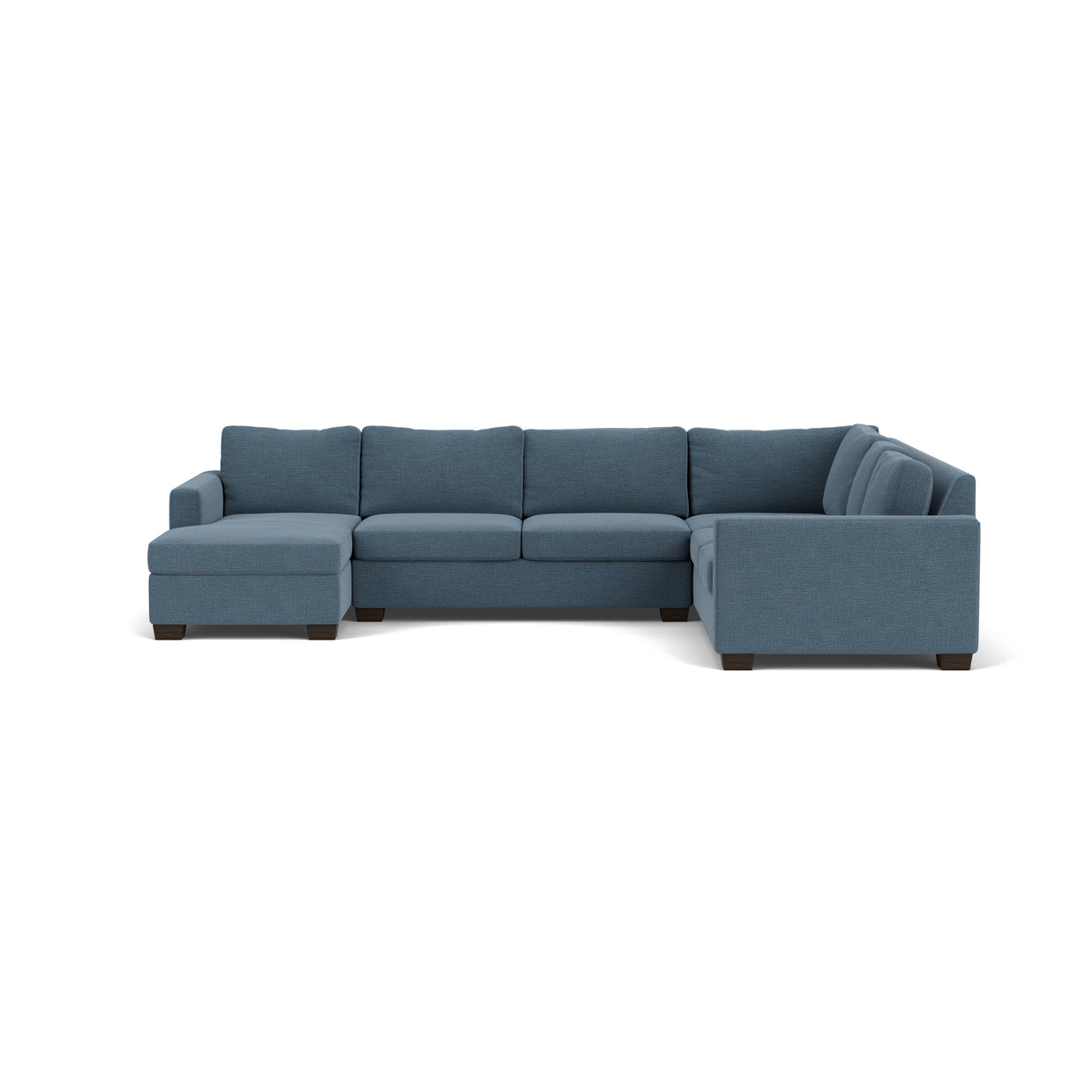 Abel Corner Sectionals w. Left Chaise-Fabric Sofa-Elliot French Blue-MAK Modern