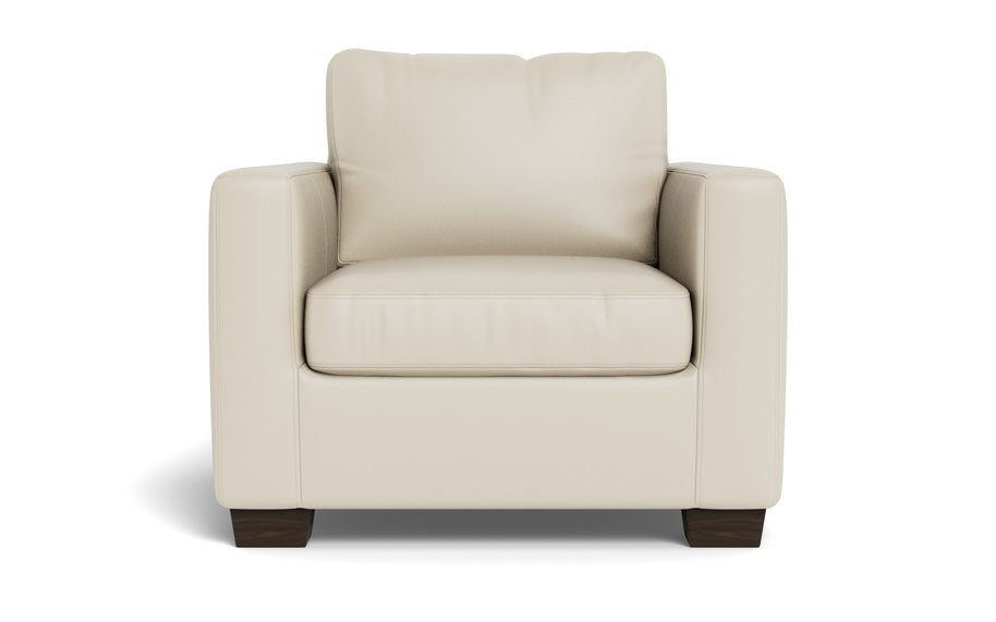 Abel Leather Arm Chair-Fabric Sofa-Tribeca Cream Leather-MAK Modern