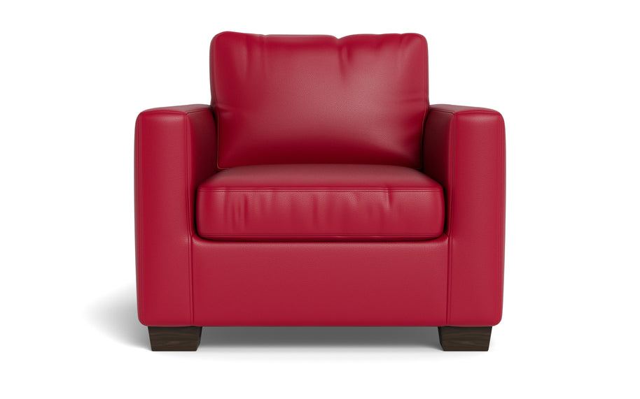 Abel Leather Arm Chair-Fabric Sofa-Tribeca Scarlet-MAK Modern