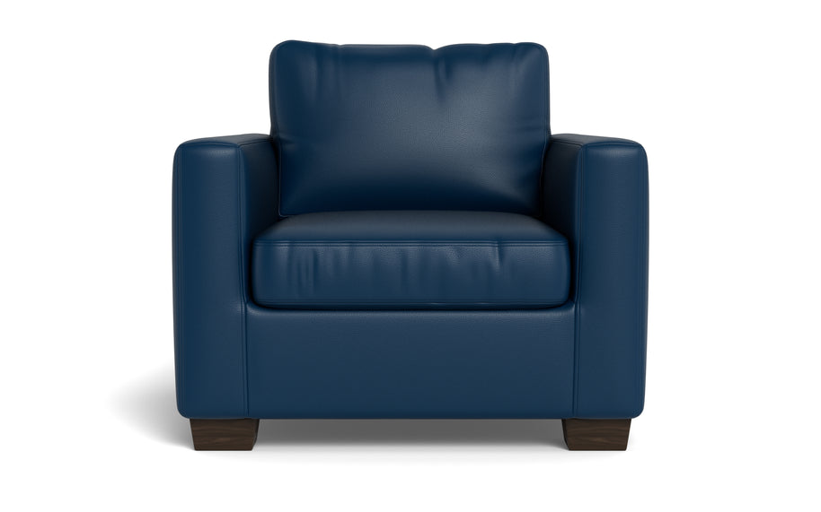 Abel Leather Arm Chair-Fabric Sofa-Tribeca Cobalt-MAK Modern