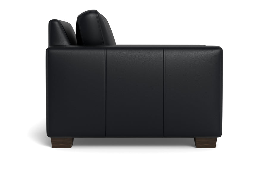 Abel Leather Arm Chair-Fabric Sofa-Tribeca Black Leather-MAK Modern