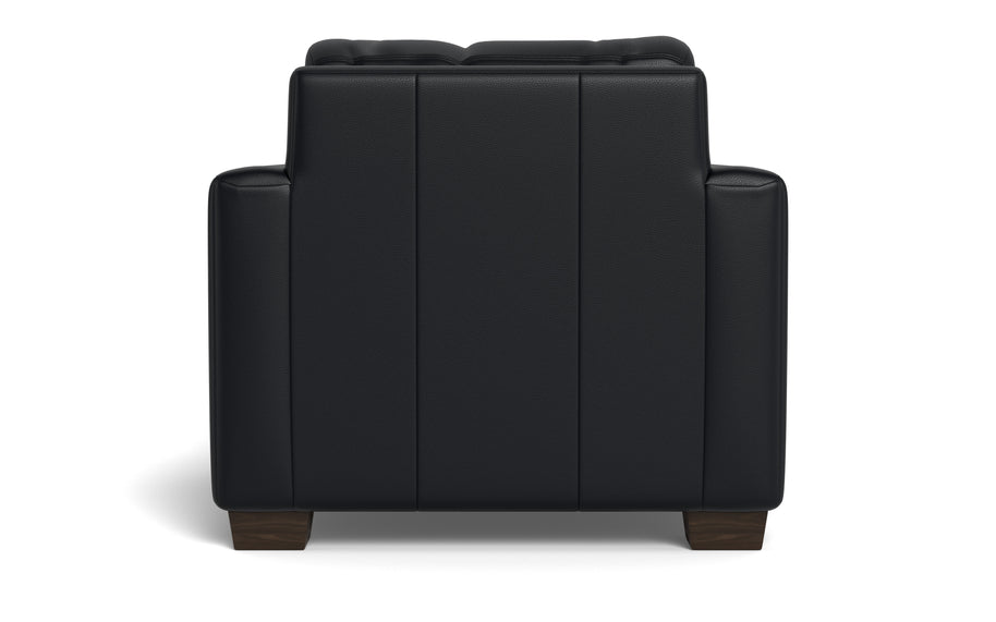 Abel Leather Arm Chair-Fabric Sofa-Tribeca Black Leather-MAK Modern