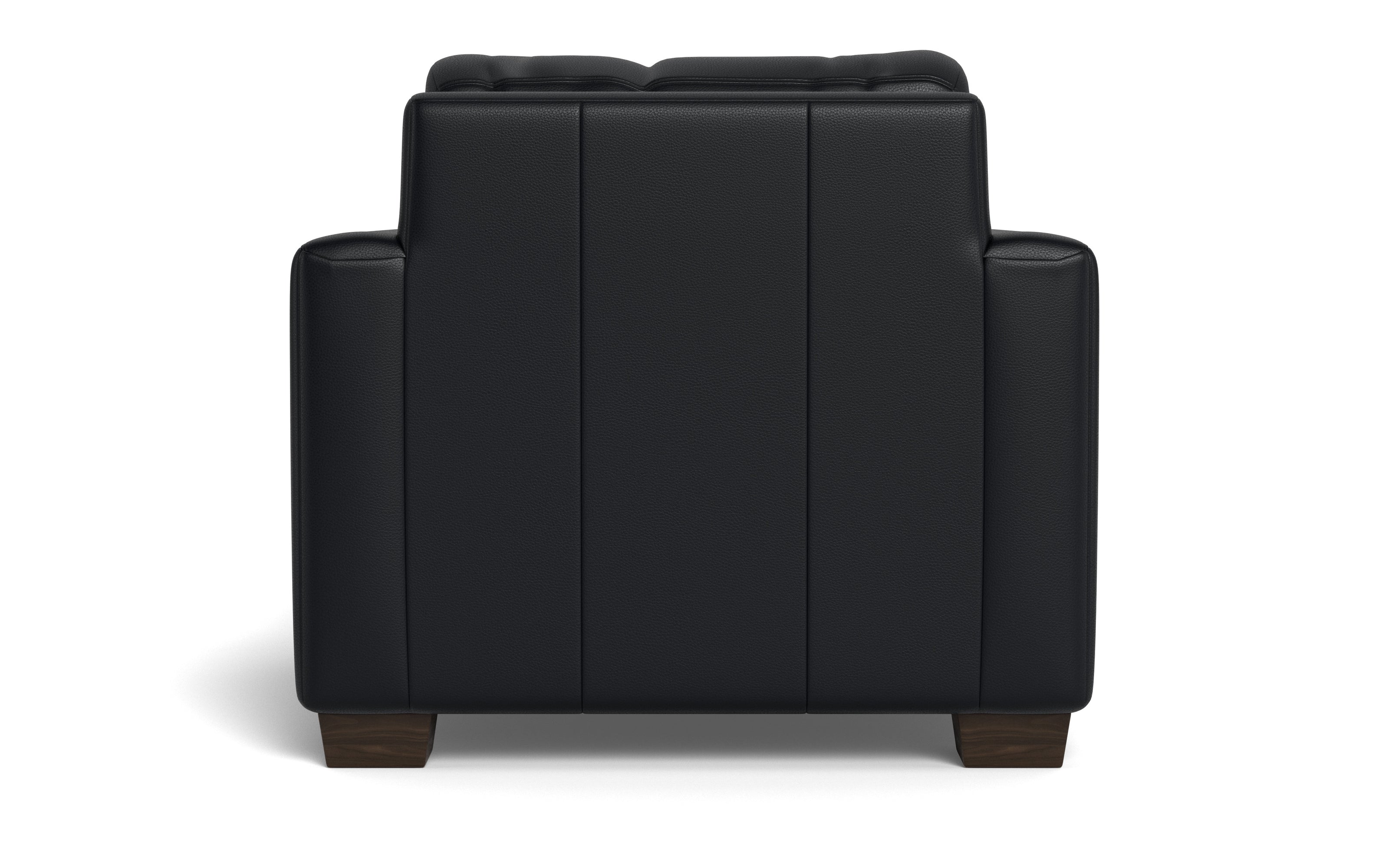 Abel Leather Arm Chair-Fabric Sofa-Tribeca Black Leather-MAK Modern