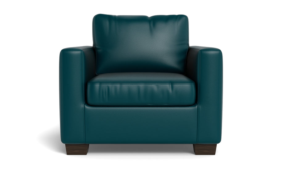Abel Leather Arm Chair-Fabric Sofa-Tribeca Lagoon-MAK Modern