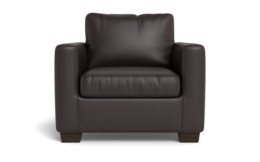 Abel Leather Arm Chair-Fabric Sofa-Tribeca Quarry Leather-MAK Modern
