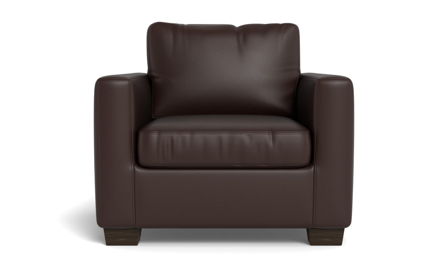 Abel Leather Arm Chair-Fabric Sofa-Tribeca Espresso Leather-MAK Modern