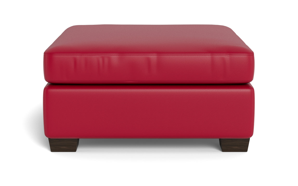 Abel Leather Cocktail Ottoman-Fabric Sofa-Tribeca Scarlet-MAK Modern