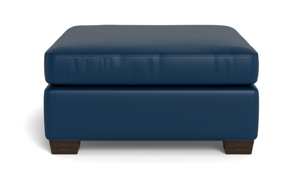 Abel Leather Cocktail Ottoman-Fabric Sofa-Tribeca Cobalt-MAK Modern