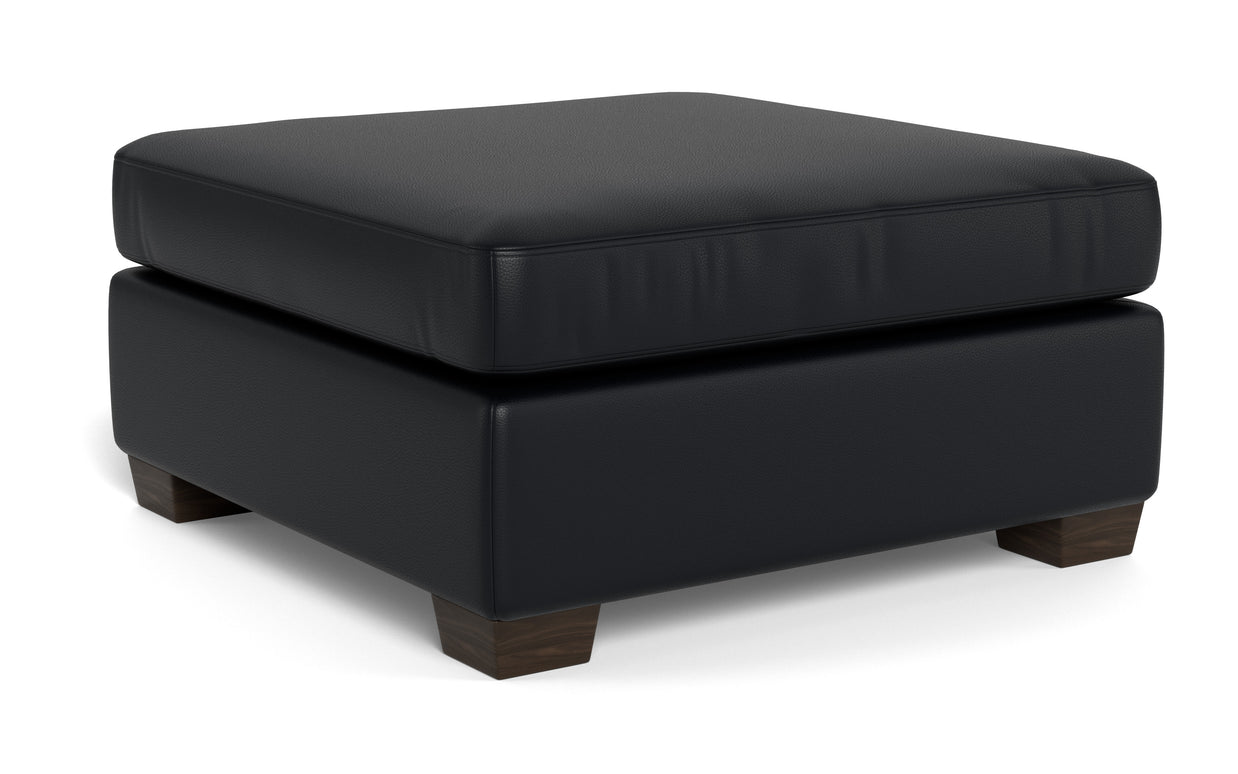 Abel Leather Cocktail Ottoman-Fabric Sofa-Tribeca Black Leather-MAK Modern