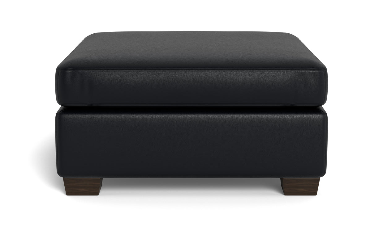 Abel Leather Cocktail Ottoman-Fabric Sofa-Tribeca Black Leather-MAK Modern