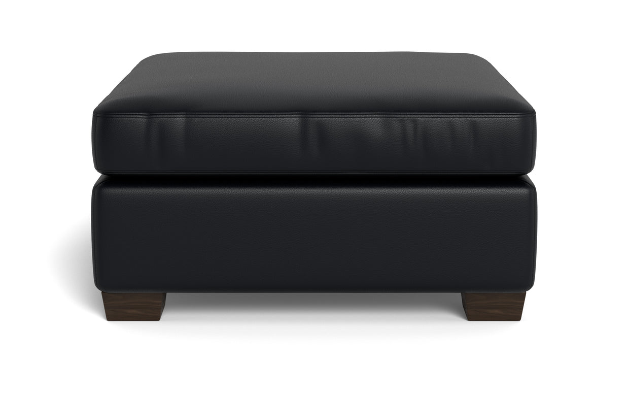 Abel Leather Cocktail Ottoman-Fabric Sofa-Tribeca Black Leather-MAK Modern