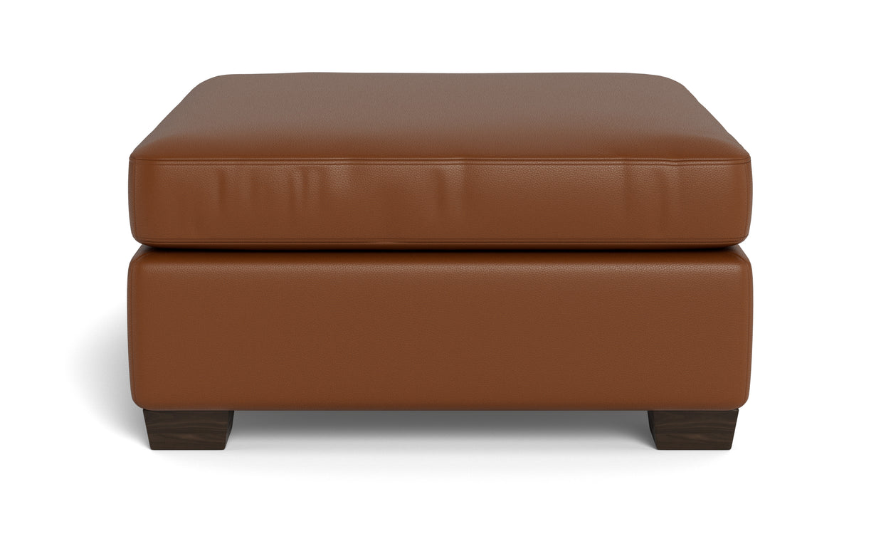 Abel Leather Cocktail Ottoman-Fabric Sofa-Tribeca Chestnut Leather-MAK Modern