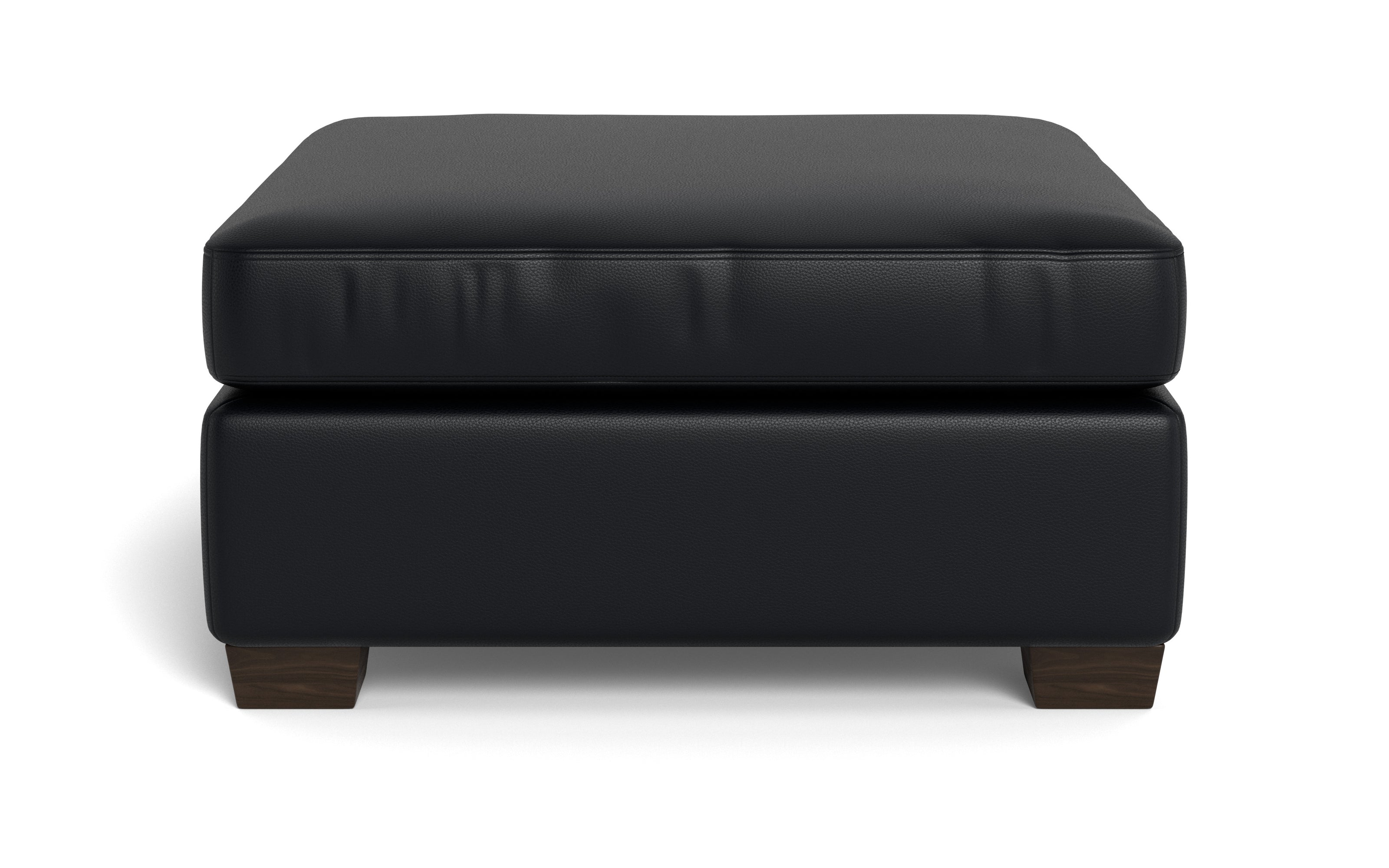Abel Leather Cocktail Ottoman-Fabric Sofa-Tribeca Black Leather-MAK Modern
