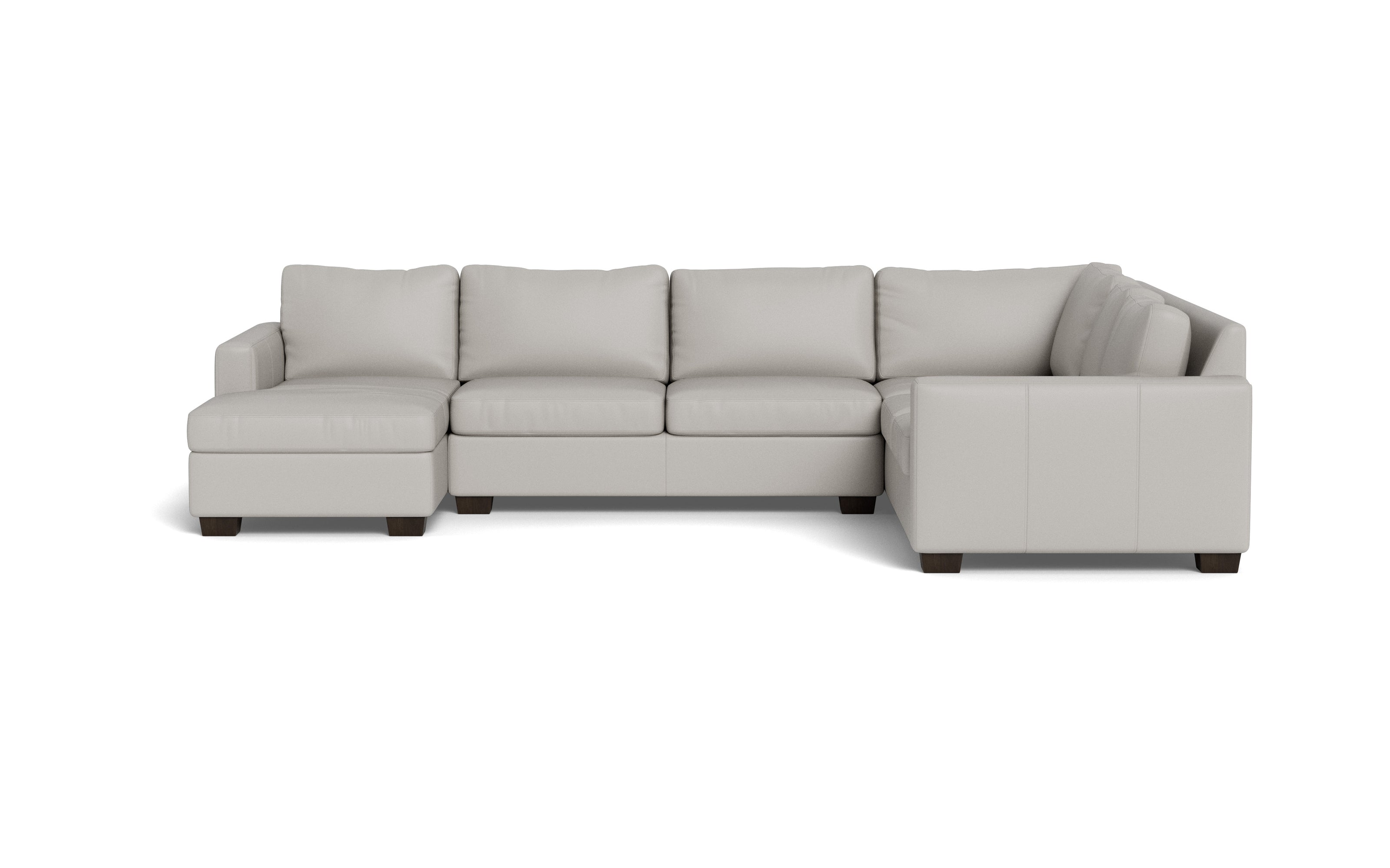 Abel Leather Corner Sectionals w. Left Chaise-Fabric Sofa-Tribeca Chelsea-MAK Modern