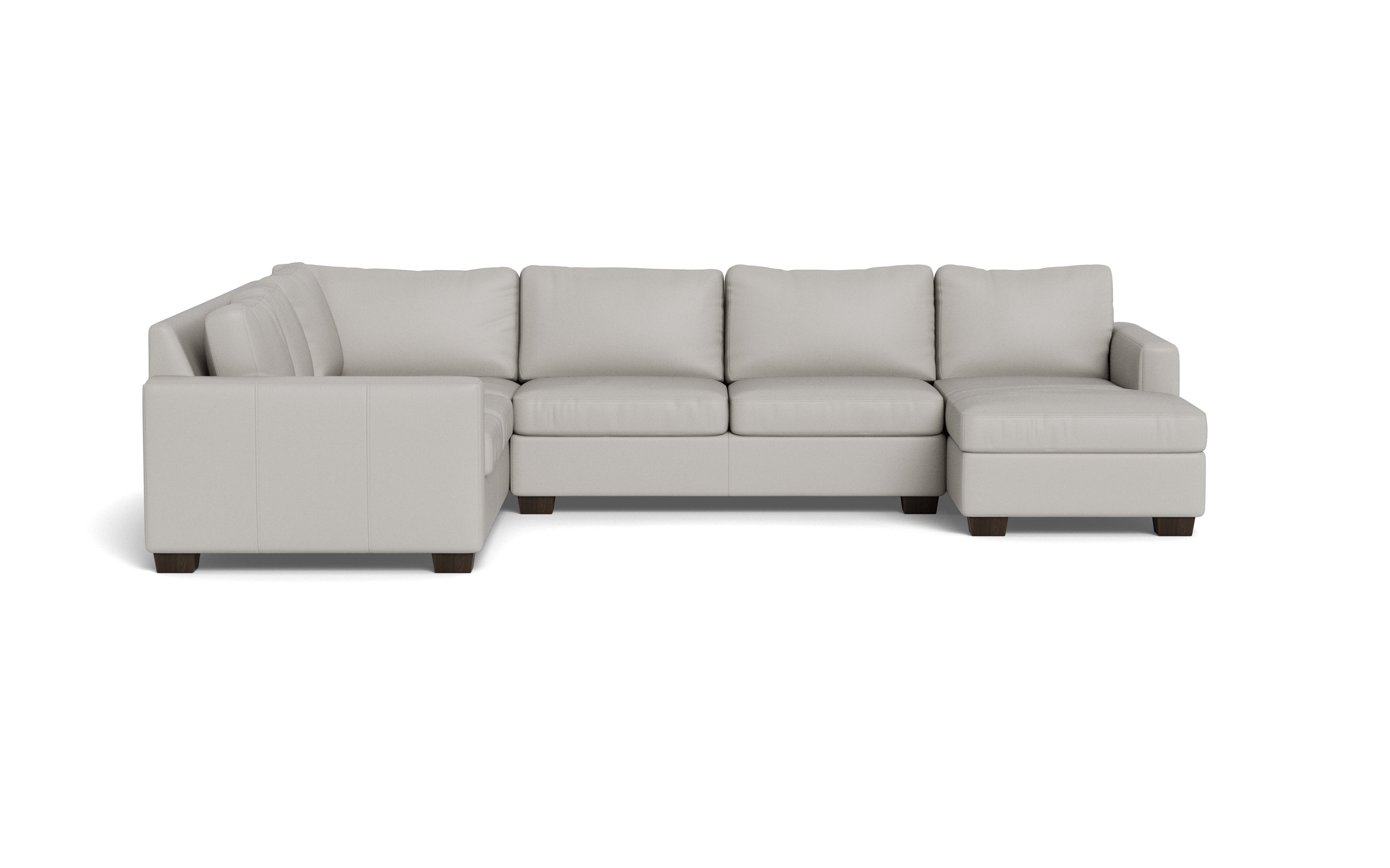 Abel Leather Corner Sectionals w. Right Chaise-Fabric Sofa-Tribeca Chelsea-MAK Modern