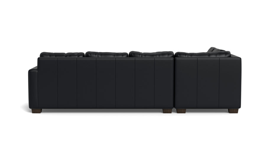Abel Leather Left Chaise Sectional-Fabric Sofa-Tribeca Black Leather-MAK Modern