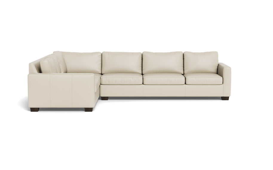 Abel Leather Left Corner Sectional-Fabric Sofa-Tribeca Cream Leather-MAK Modern