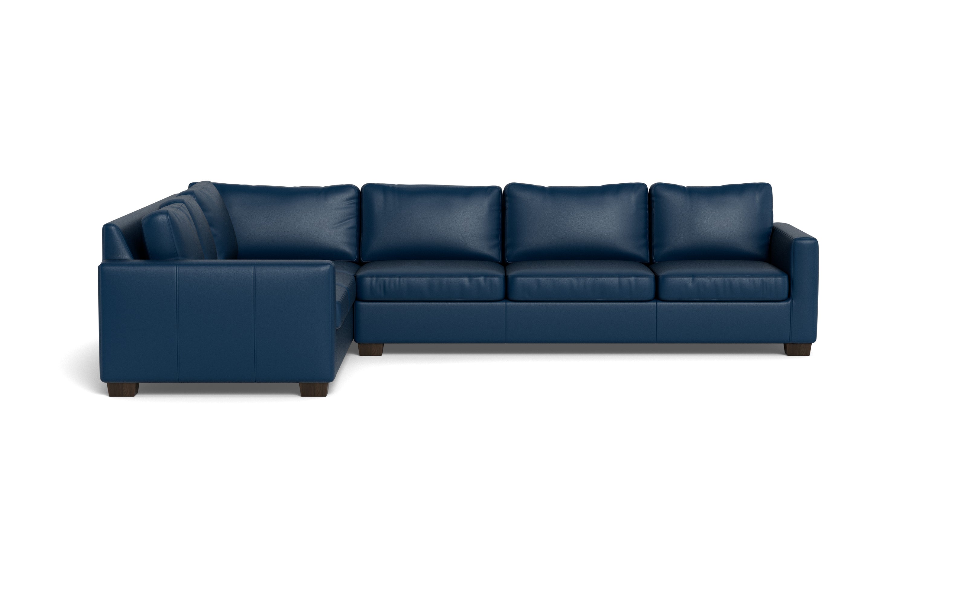 Abel Leather Left Corner Sectional-Fabric Sofa-Tribeca Cobalt-MAK Modern