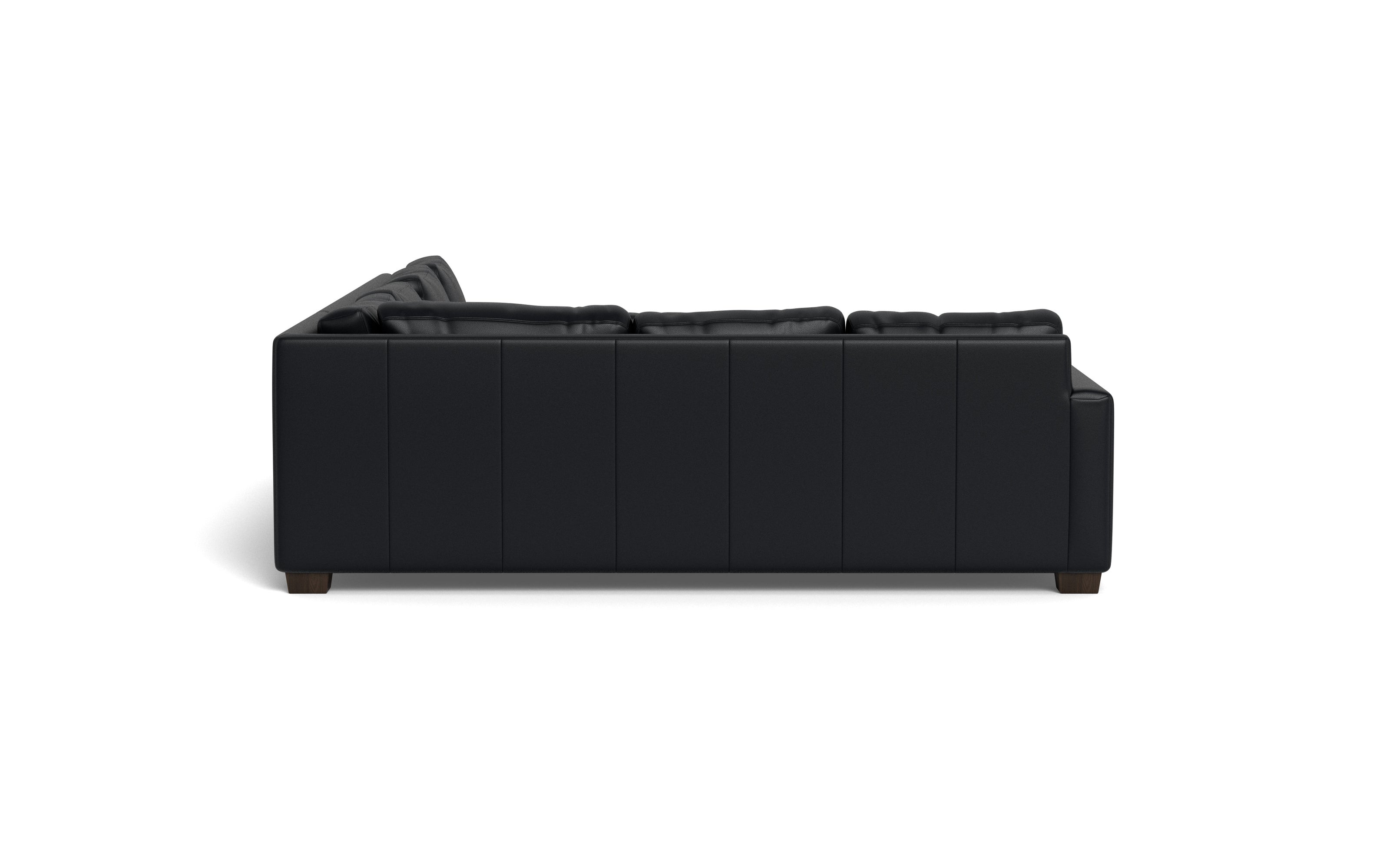 Abel Leather Left Corner Sectional-Fabric Sofa-Tribeca Black Leather-MAK Modern