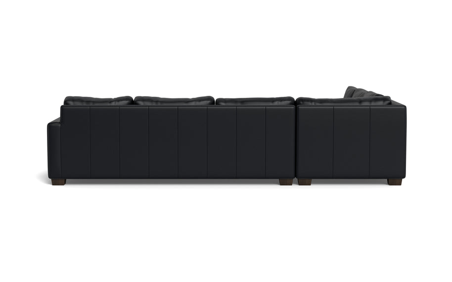 Abel Leather Left Corner Sectional-Fabric Sofa-Tribeca Black Leather-MAK Modern