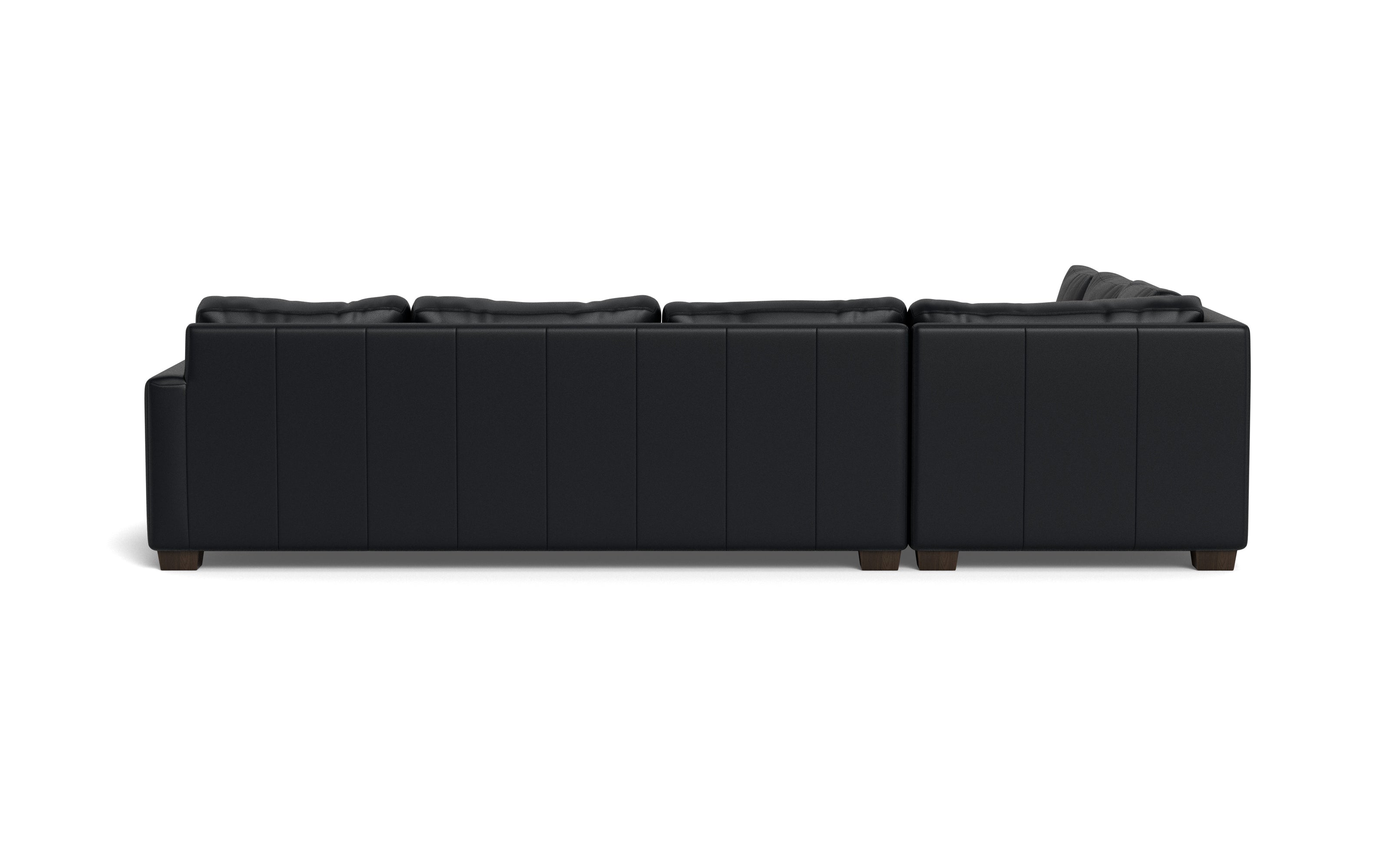 Abel Leather Left Corner Sectional-Fabric Sofa-Tribeca Black Leather-MAK Modern