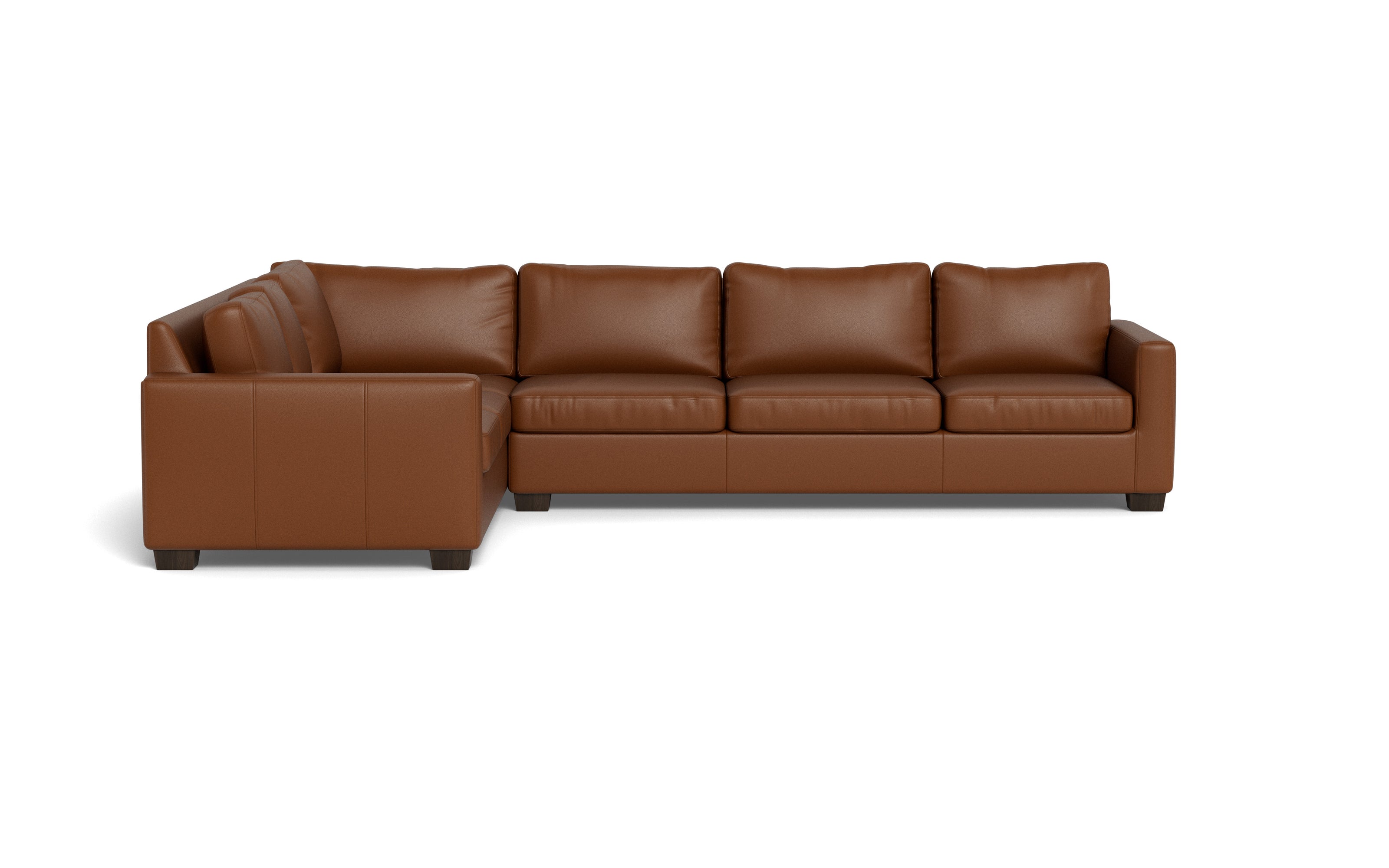 Abel Leather Left Corner Sectional-Fabric Sofa-Tribeca Chestnut Leather-MAK Modern