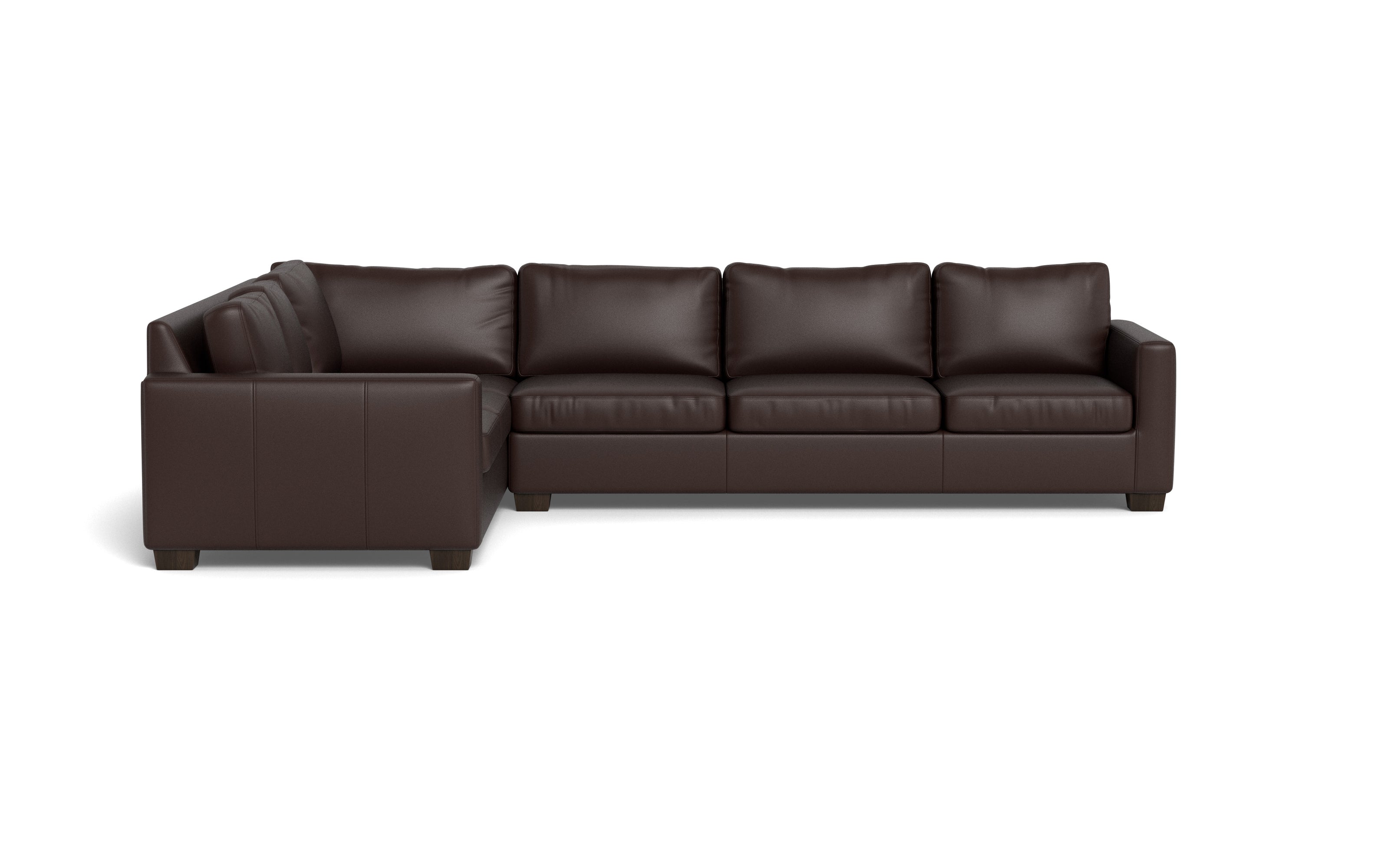 Abel Leather Left Corner Sectional-Fabric Sofa-Tribeca Espresso Leather-MAK Modern