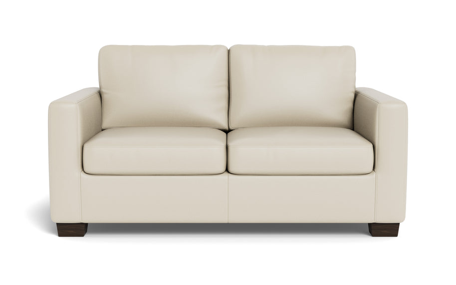 Abel Leather Loveseat-Fabric Sofa-Tribeca Cream Leather-MAK Modern